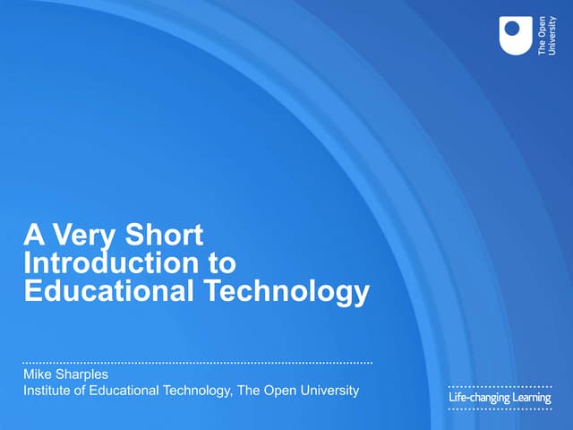 Introduction to educational technology