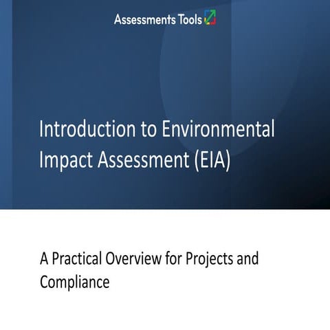Introduction to Environmental impact assessment