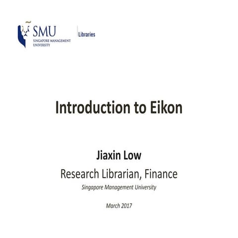 Introduction to Eikon