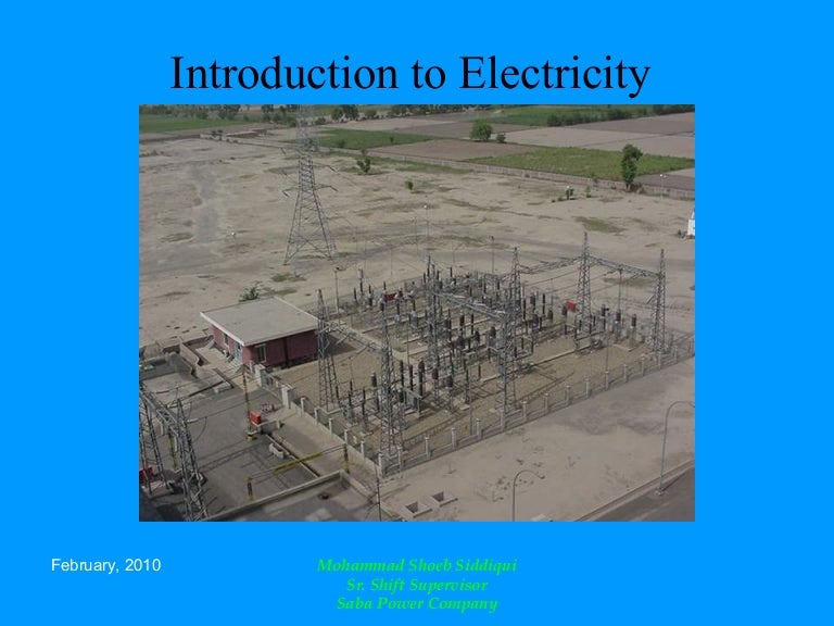 Introduction of Electricity