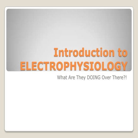 Introduction To Electrophysiology