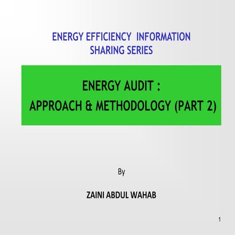Introduction to energy audit part 2