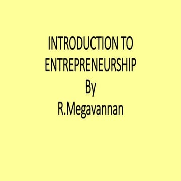 Introduction to entreprenershipunit i to v