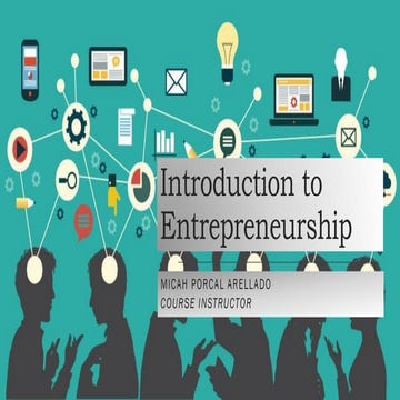 Introduction to Entrepreneurship and Characteristics of an Entrepreneur ...