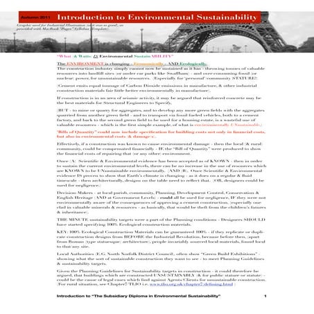 Introduction to environmental sustainability