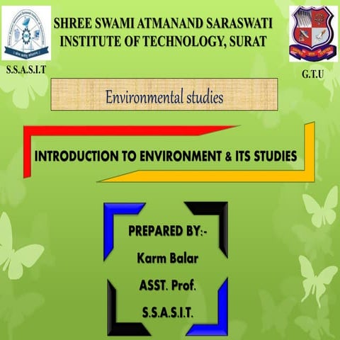Introduction to environment and environmental studies