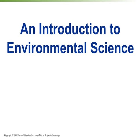 Introduction to environmetnal science