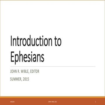 Introduction to ephesians Slides