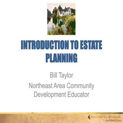 Introduction to Estate Planning