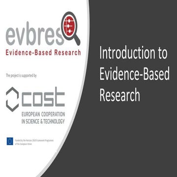 Introduction to evidence based research