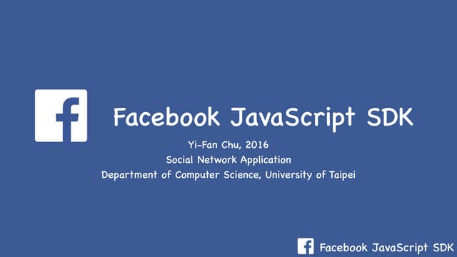 Introduction to facebook javascript sdk 