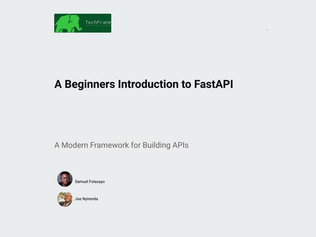 A Beginners Guide to Building MicroServices with FastAPI