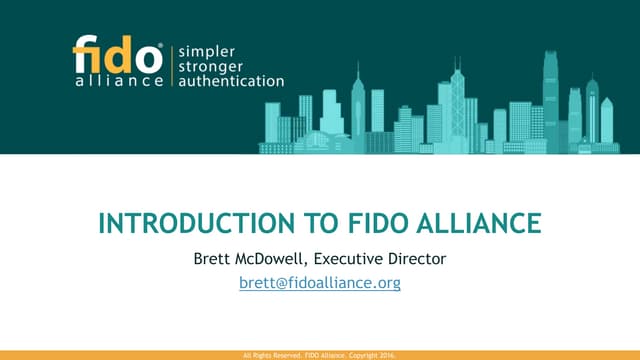 Introduction to FIDO Alliance