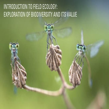Introduction to Field Ecology: Exploring Biodiversity and Its ...
