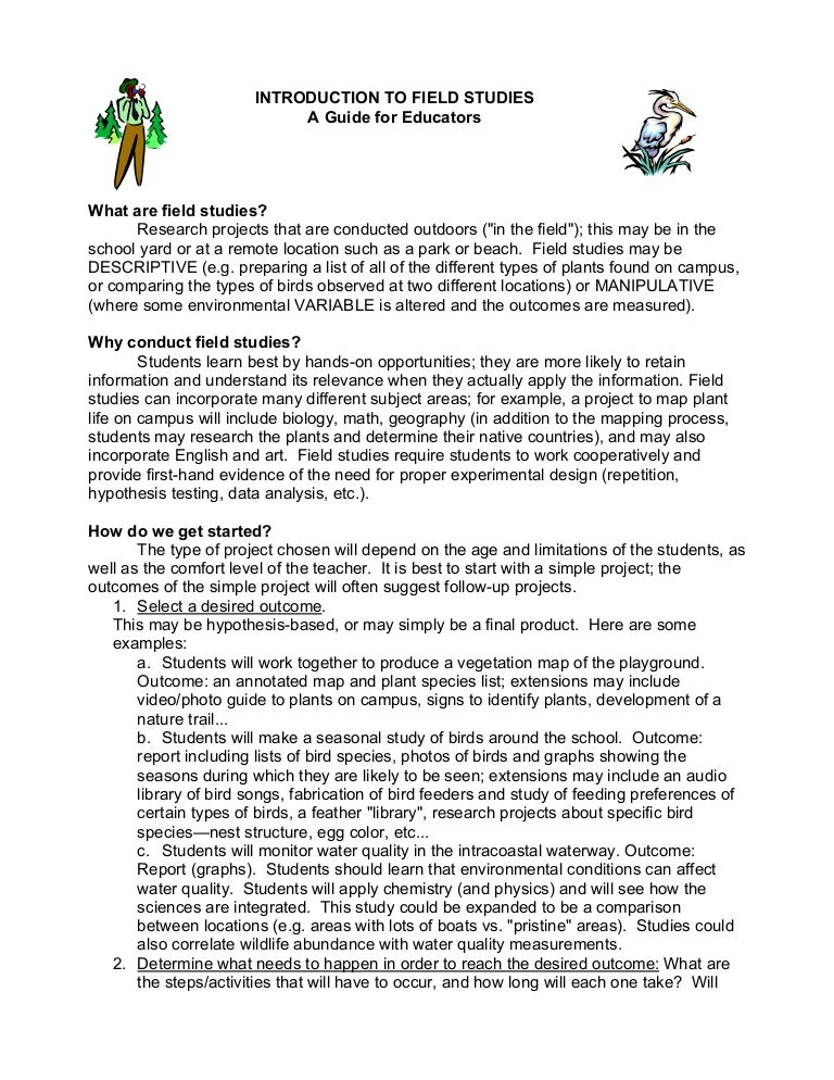 Introduction to field studies