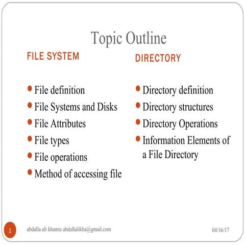 Introduction to file systems | PPT