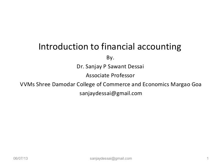 Introduction To Financial Accounting Simple Understanding Of Financ Introduction To Financial Accounting Simple Understanding Of Financ