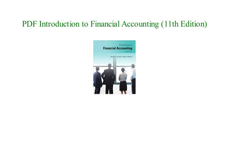 PDF Introduction to Financial Accounting (11th Edition) by Full E-Bo…