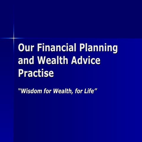 Introduction To Financial Planning And Wealth Advice