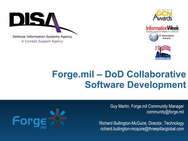 2011 NASA Open Source Summit - Forge.mil