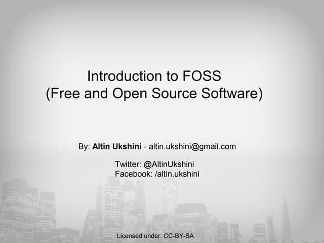 Introduction to foss