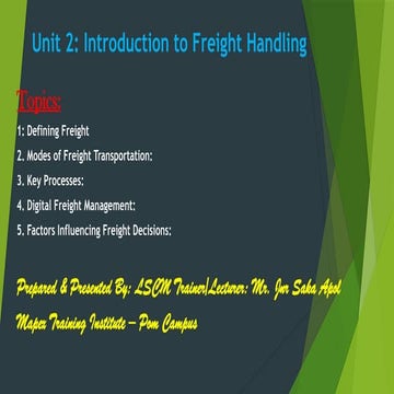 Introduction to Freight Handing.pptx pdf