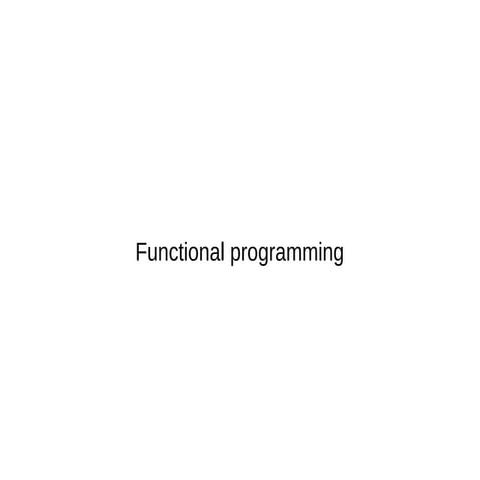 Introduction to functional programming | PPT