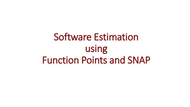 Introduction to function point analysis