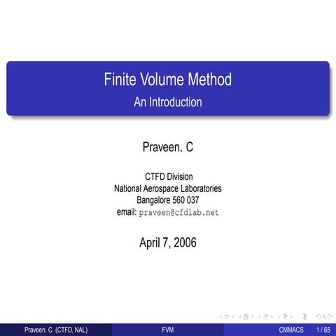 Introduction to Finite Volume Method of CFD