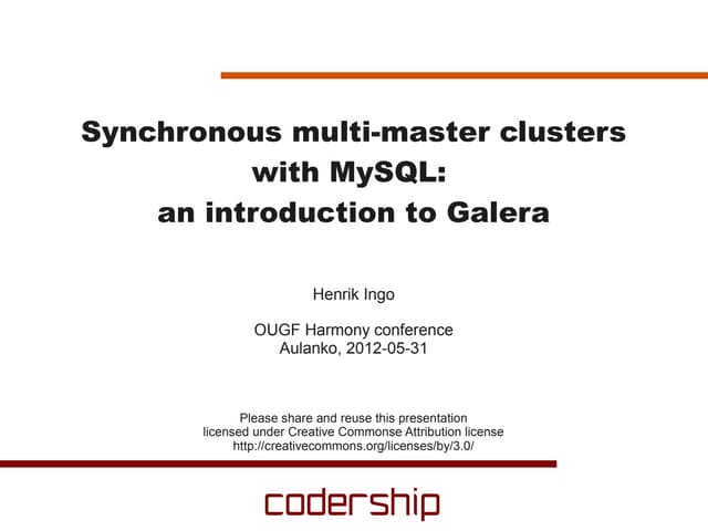 Introduction to Galera