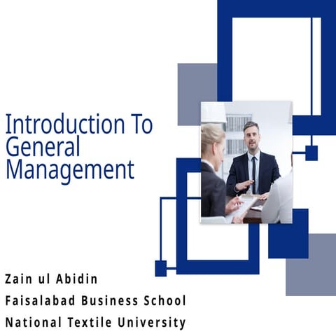 Introduction to General Management lectures