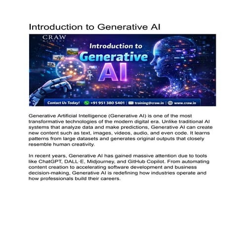 Introduction to Generative AI.pdffffffff | PDF