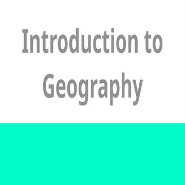 Introduction to Geography Grade 8 2023..
