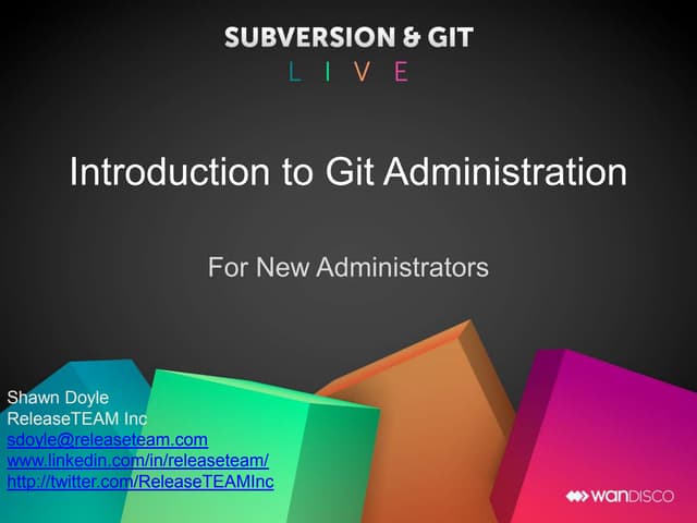 Introduction to git administration