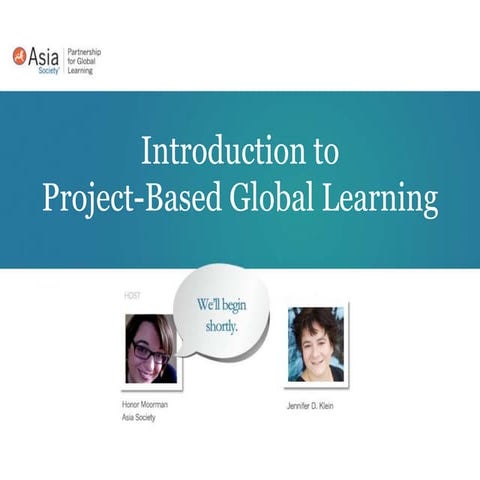Introduction to Project Based Global Learning