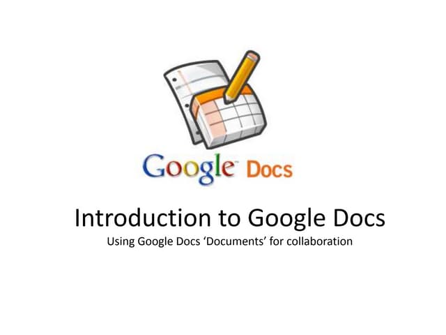 Introduction to google docs1