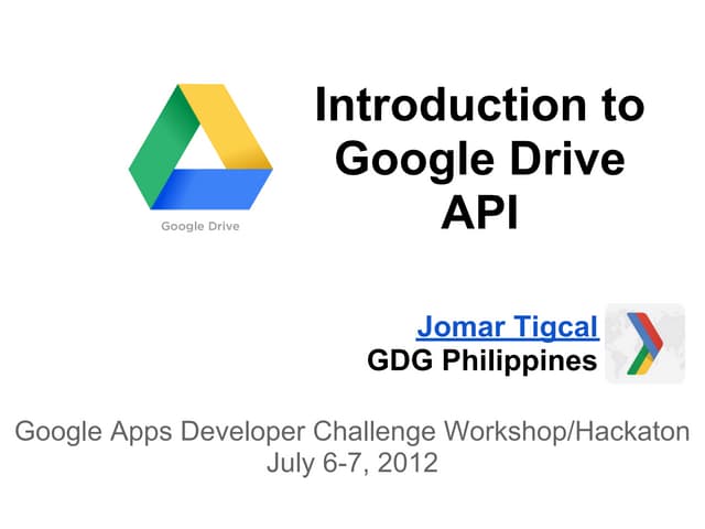Introduction to Google Drive API