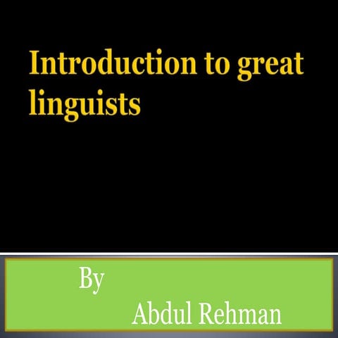 Ferdinand De  Saussure vs Noam Chomsky   