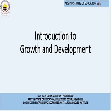 Introduction to growth and development