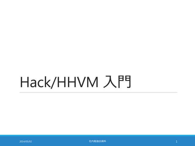 Hack/HHVM 入門