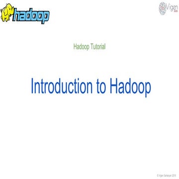 Introduction to Hadoop | PPT