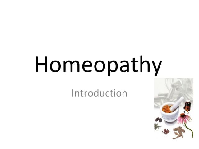 Introduction to homeopathy