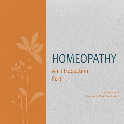 Introduction To Homeopathy