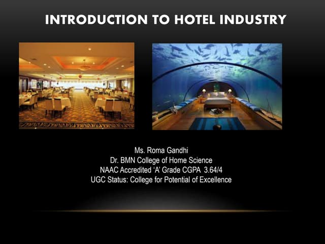 Introduction to hotel industry