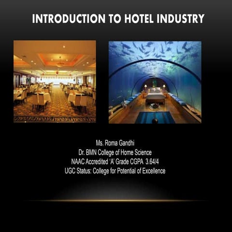 Introduction to hotel industry