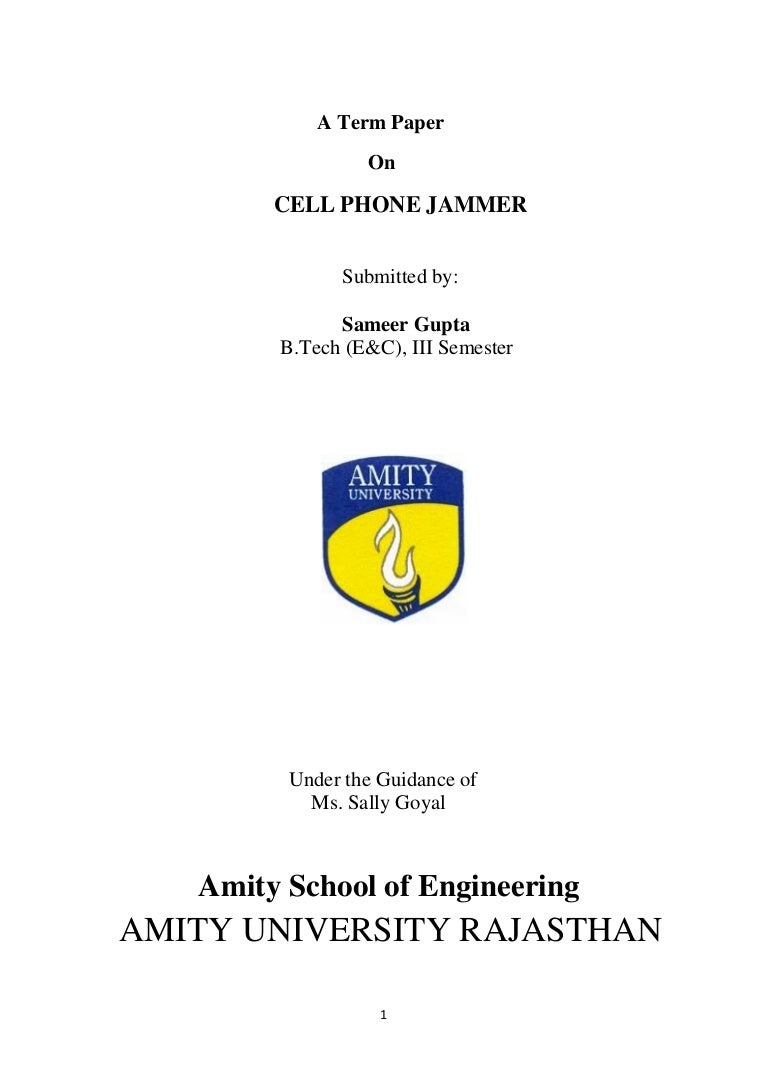 cell phone jammer report