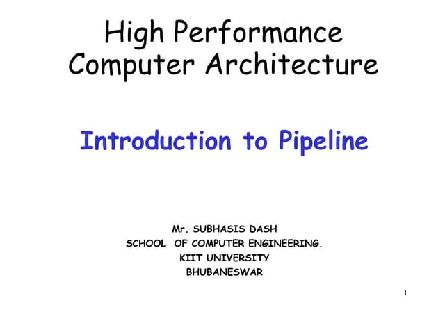 High Performance Computer Architecture