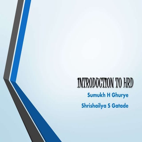 Introduction to HRD