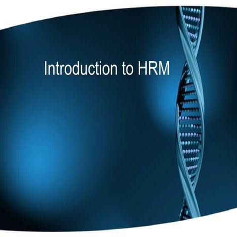 Introduction to hrm