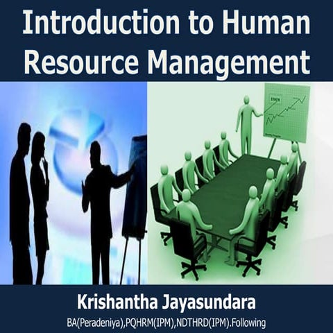 Introduction to Human Resource Management